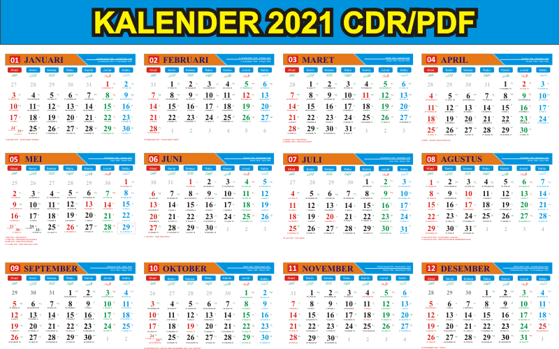 Kalender 2021 cdr Free Download